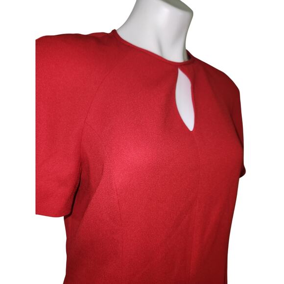 Vintage Jacqueline Ferrar size 12 Red office dress layered - Picture 4 of 6